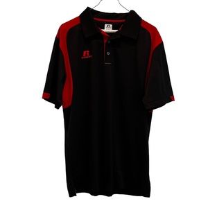 Russell Red/Black Men’s Polo Size M